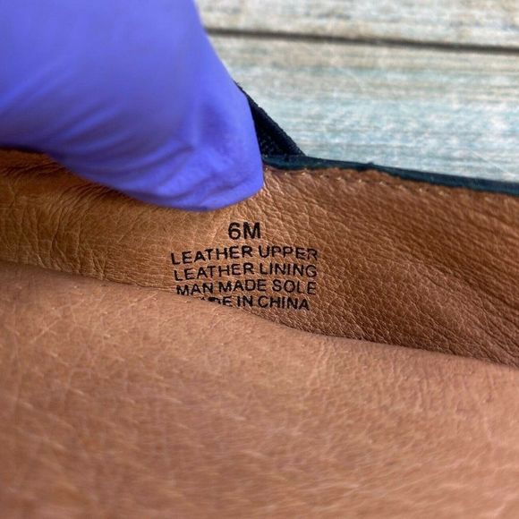 Nurture Womens Blue Nubuck Leather Slip On Loafers Size 6M Round Toe Slip On - Picture 11 of 11